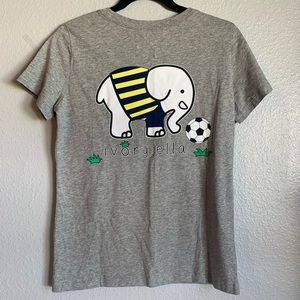 Ivory Ella Gray Short Sleeve Soccer Tee Small A16